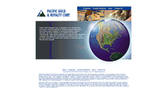 Desktop Screenshot of pacificgoldcorp.com