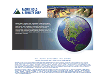 Tablet Screenshot of pacificgoldcorp.com